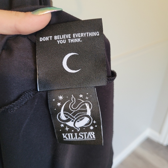 NWOT Killstar Hex Vest Black Graphic Sleeveless Top Mesh Paneled Women's Medium - Picture 7 of 8